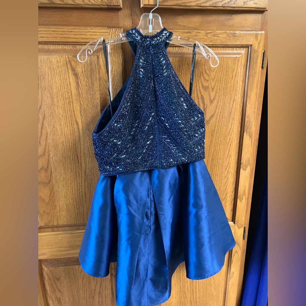 Milano Formals Navy Beaded Gown
